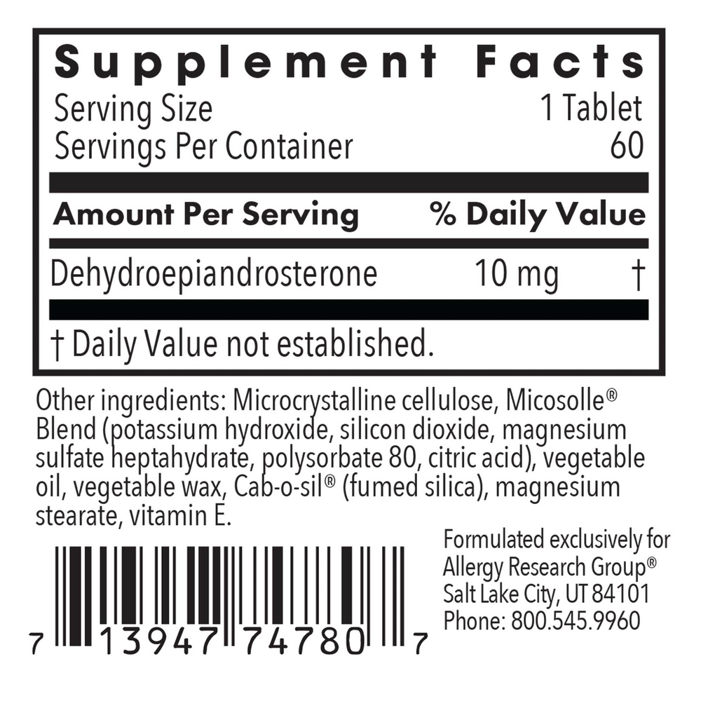 Allergy Research Group DHEA 10mg Micronized Lipid Matrix — view 3