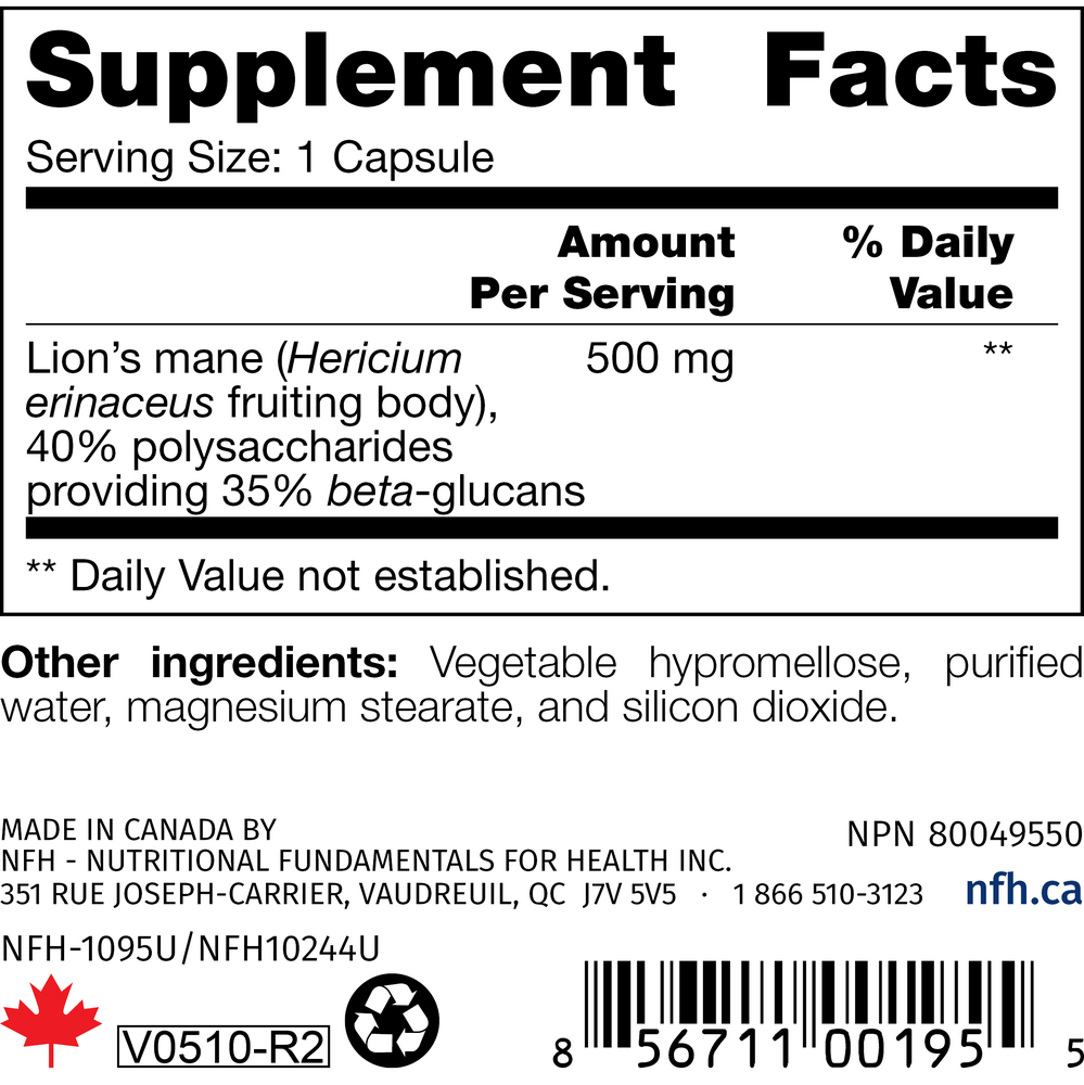 Nutritional Fundamentals for Health Hericium Erinaceus SAP — view 3