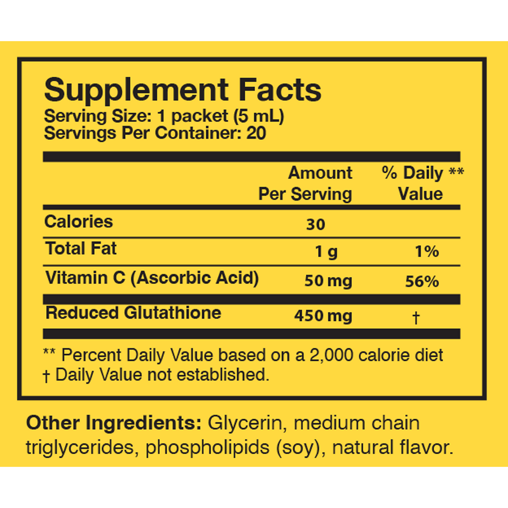 Researched Nutritionals Tri-Fortify® Liposomal Glutathione Orange 20 pack box — view 3