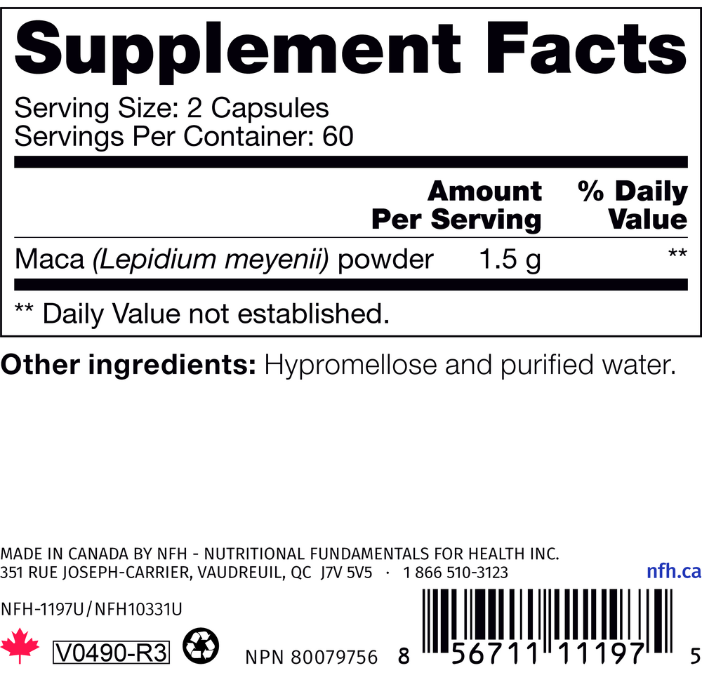 Nutritional Fundamentals for Health Maca SAP — view 3