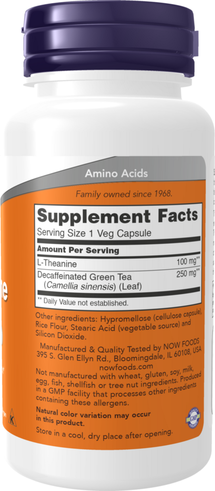 NOW Foods L-Theanine 100mg — view 3