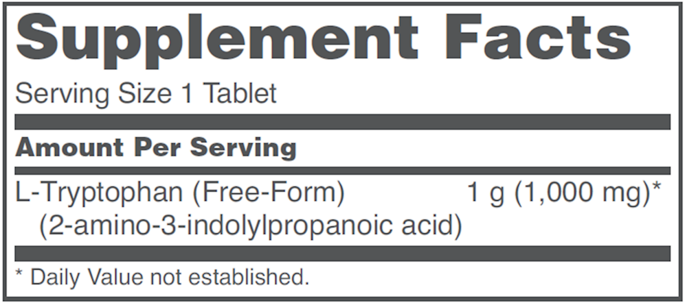 Protocol for Life Balance L-Tryptophan 1000mg — view 3