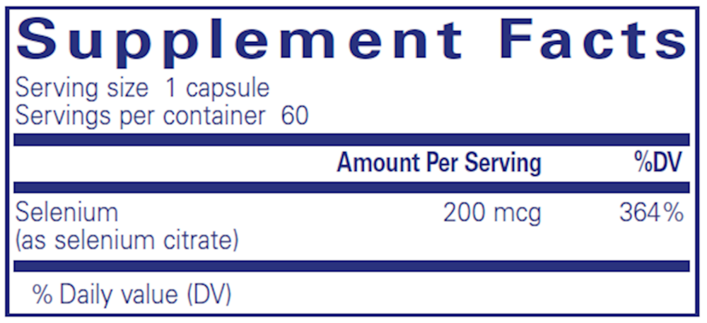 Pure Encapsulations Selenium (Citrate) — view 3