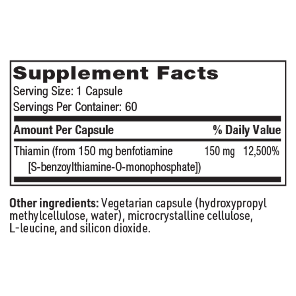 Klaire Labs/SFI Health Benfotiamine — view 3
