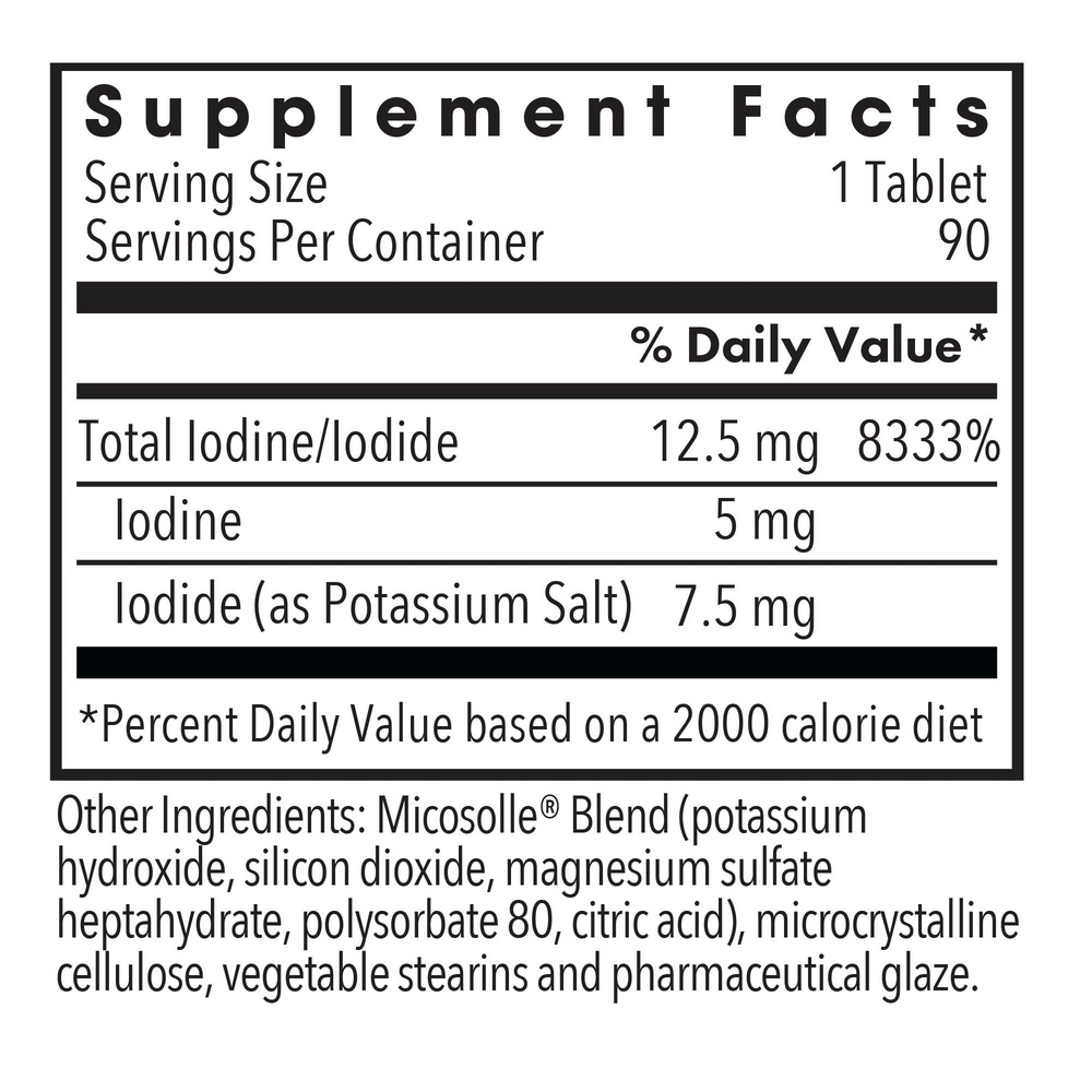 Allergy Research Group Iodoral 12.5 mg High Potency Iodine (Optimox® Iodoral® 12.5 mg) — view 3