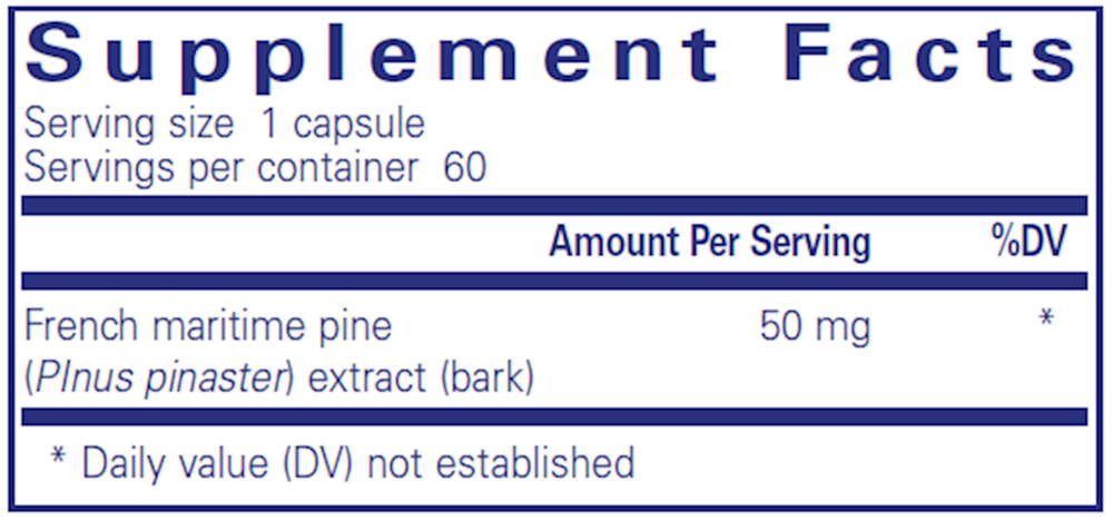 Pure Encapsulations Pycnogenol 50mg — view 3