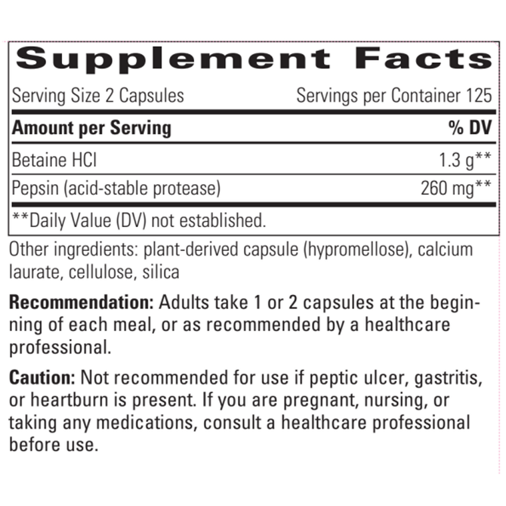 Integrative Therapeutics Betaine HCL — view 3