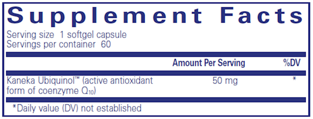 Pure Encapsulations Ubiquinol-QH 50mg — view 3