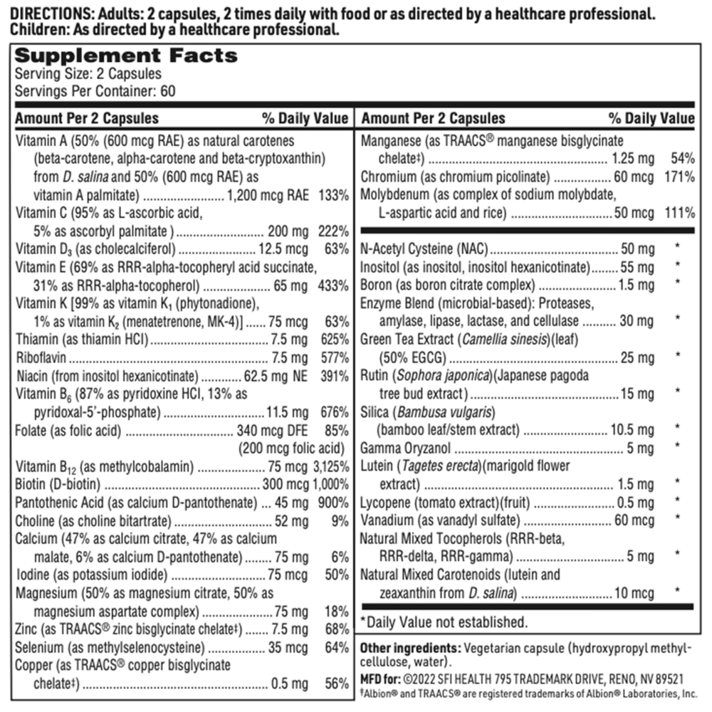 Klaire Labs/SFI Health Core Multi — view 3