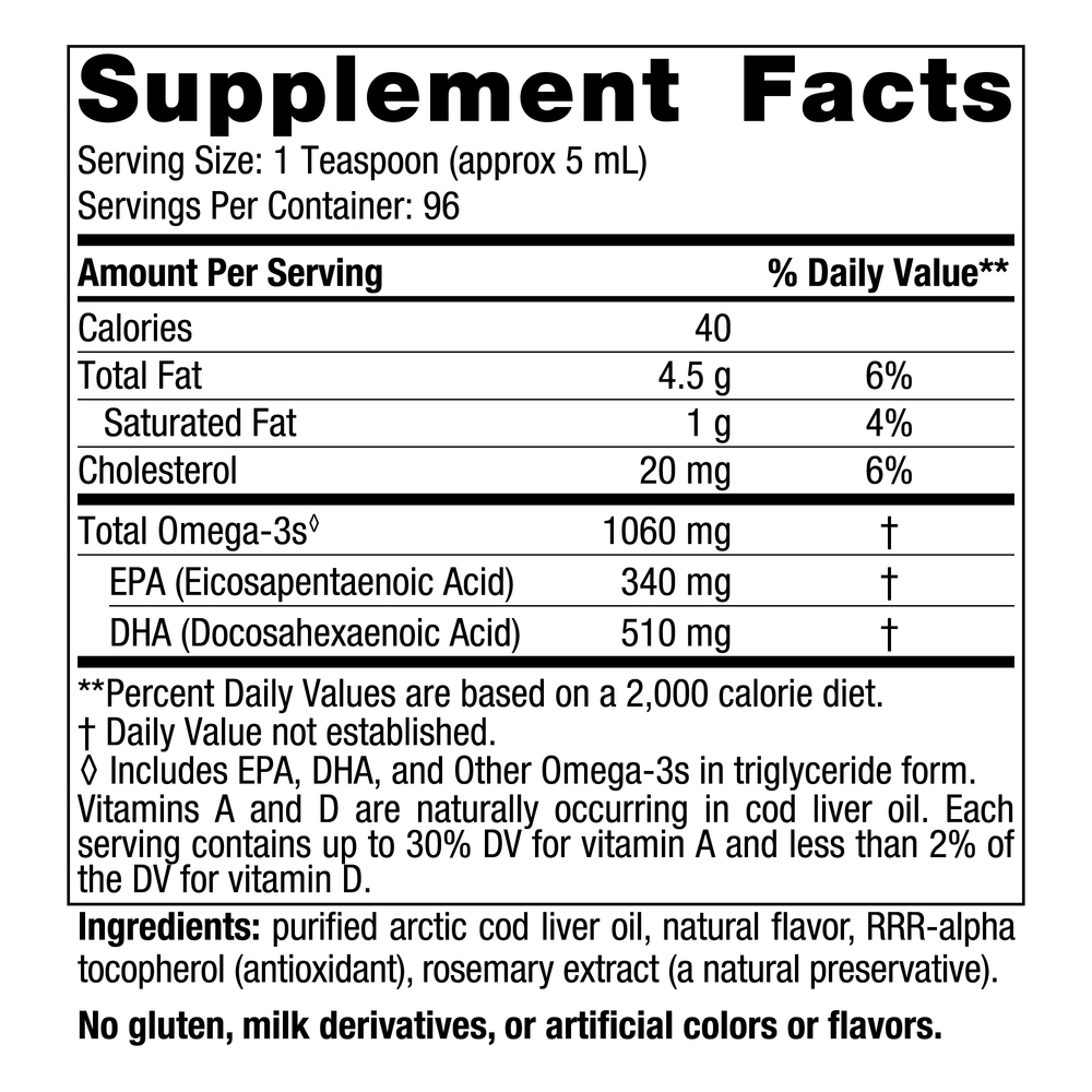 Nordic Naturals Arctic Cod Liver Oil™, Orange Flavor — view 3