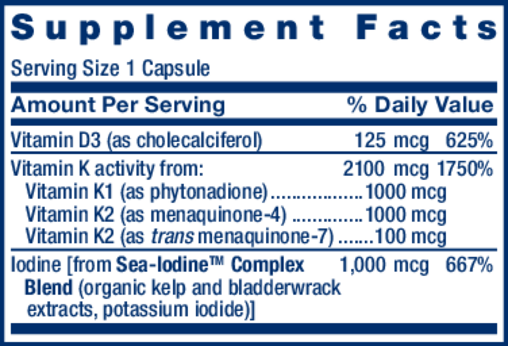 Life Extension Vitamins D and K with Sea-Iodine — view 3