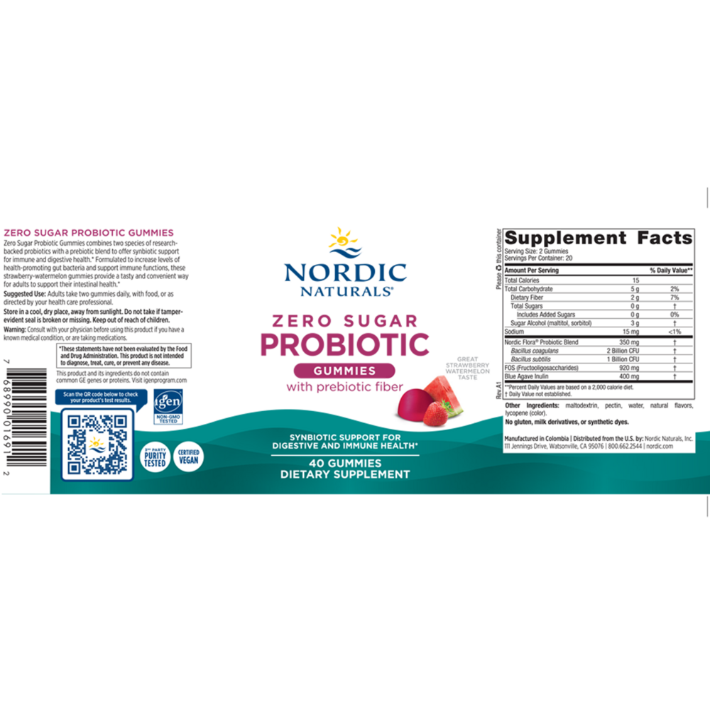 Nordic Naturals Zero Sugar Probiotic Gummies — view 3