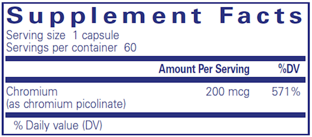 Pure Encapsulations Chromium (Picolinate) 200mcg — view 3