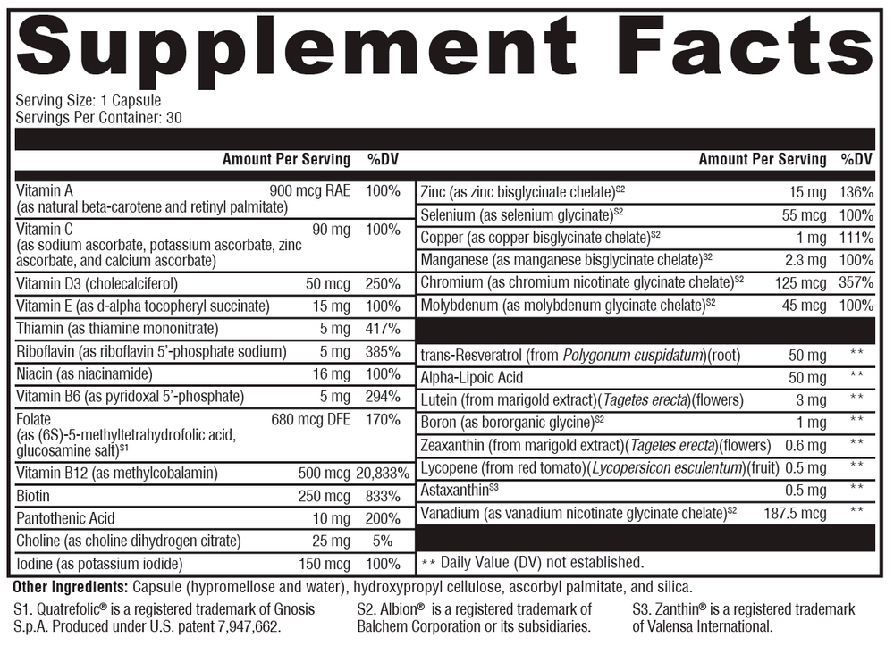 Xymogen Multi BasiX (Multivitamin) — view 3