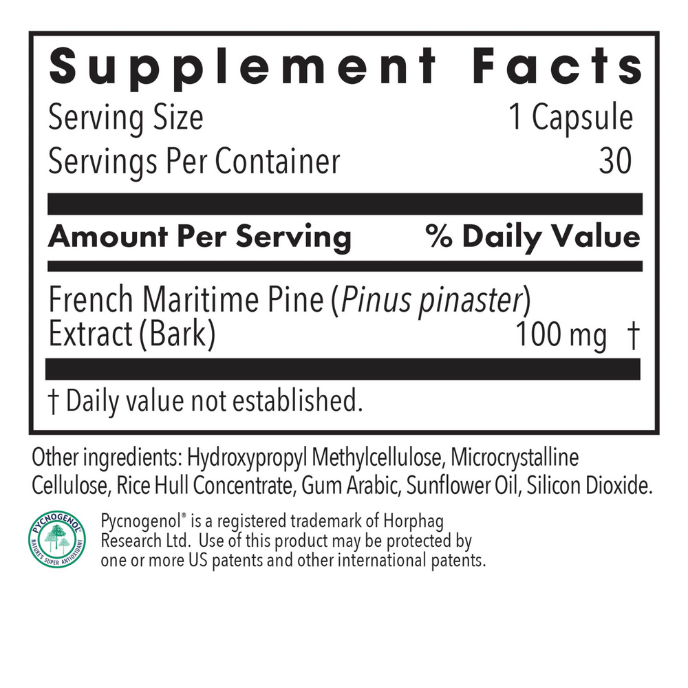 Allergy Research Group Pycnogenol 100 — view 3