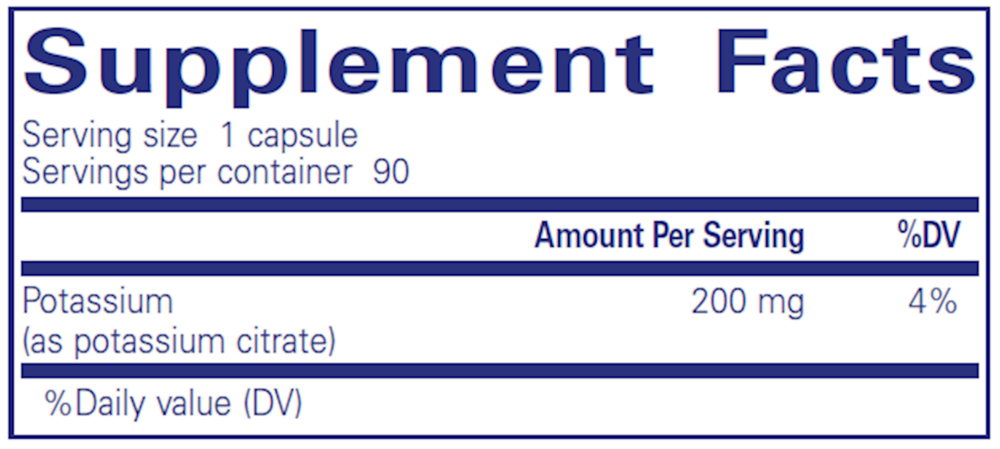 Pure Encapsulations Potassium (Citrate) — view 3