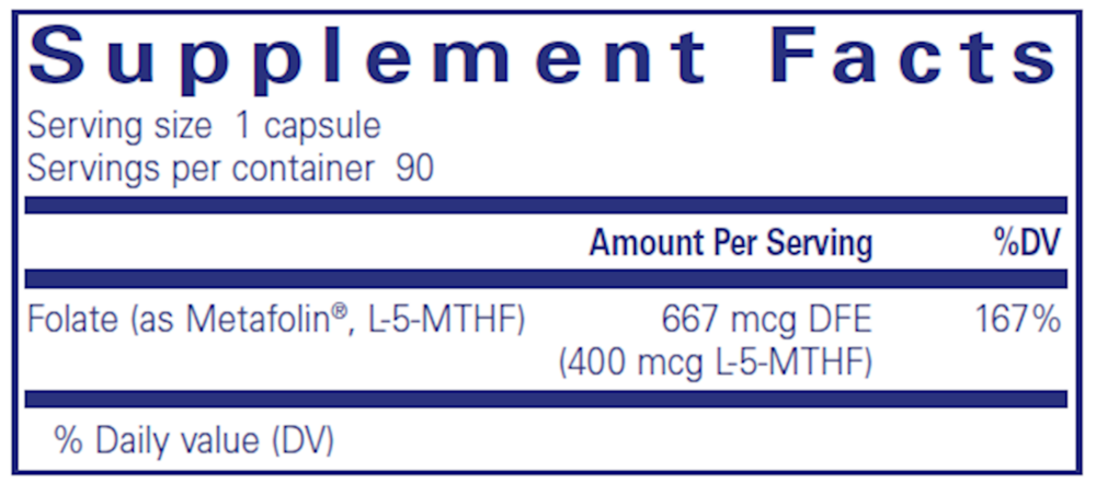 Pure Encapsulations Folate 400 — view 3