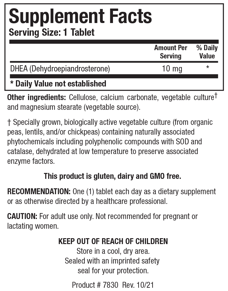 Biotics Research DHEA 10mg — view 3