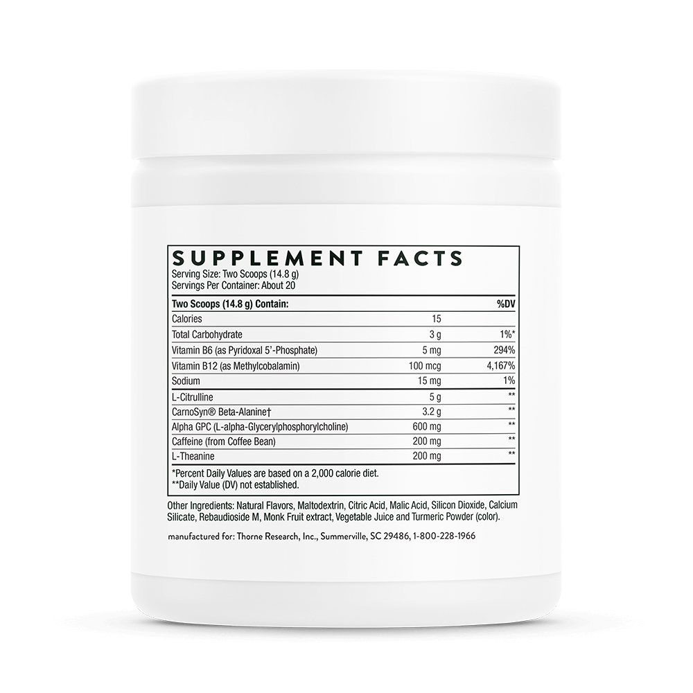 Thorne Advanced Pre-Workout, Rainbow Sherbet Flavor — view 3