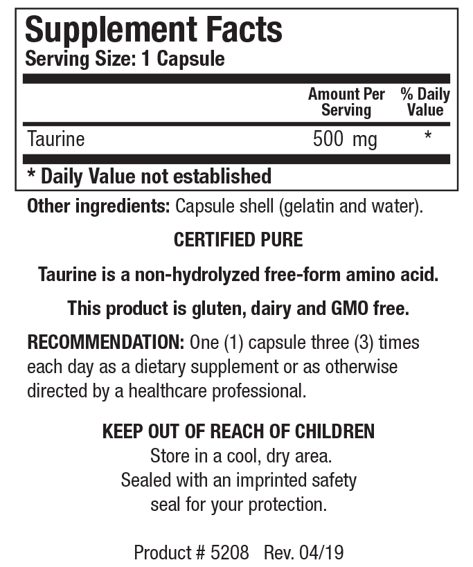 Biotics Research Taurine — view 3