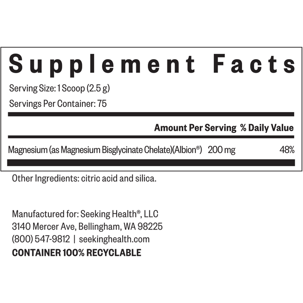 Seeking Health Magnesium Glycinate Powder — view 3