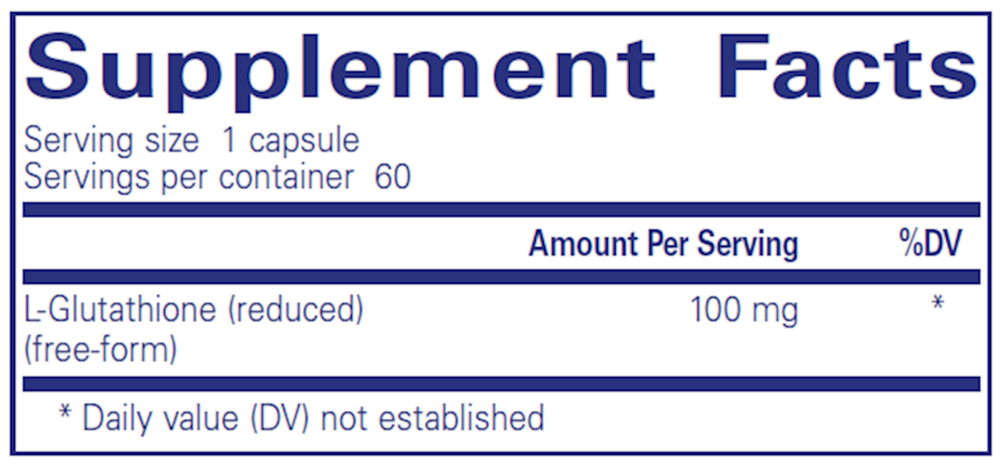 Pure Encapsulations Reduced Glutathione — view 3