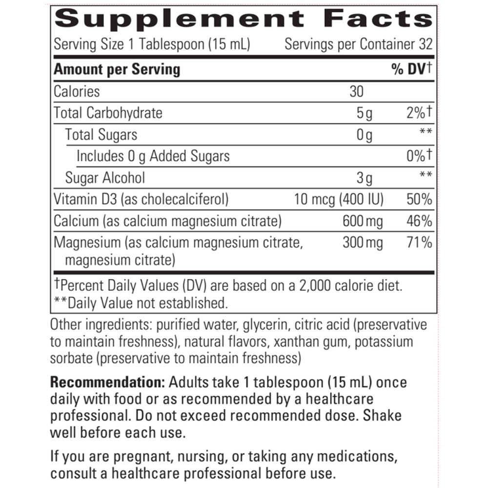 Integrative Therapeutics Liquid Calcium Magnesium Orange-Vanilla 2:1 — view 3