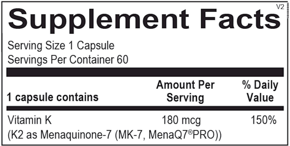 Ortho Molecular Products Vitamin K2 — view 3