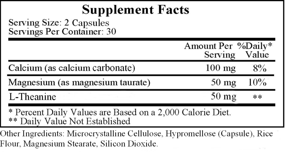 Ecological Formulas/Cardiovascular Research Shpilkes (CA Carbonate/MG Taurate + L-Theanine) — view 3
