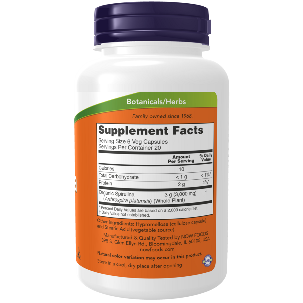 NOW Foods Spirulina 500mg — view 3