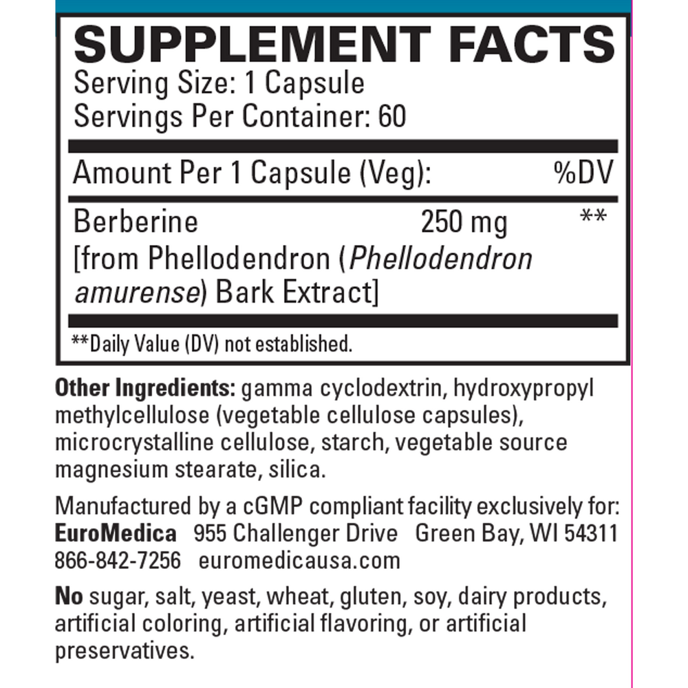 EuroMedica Berberine Ultra Absorption - Metabolic Support — view 3