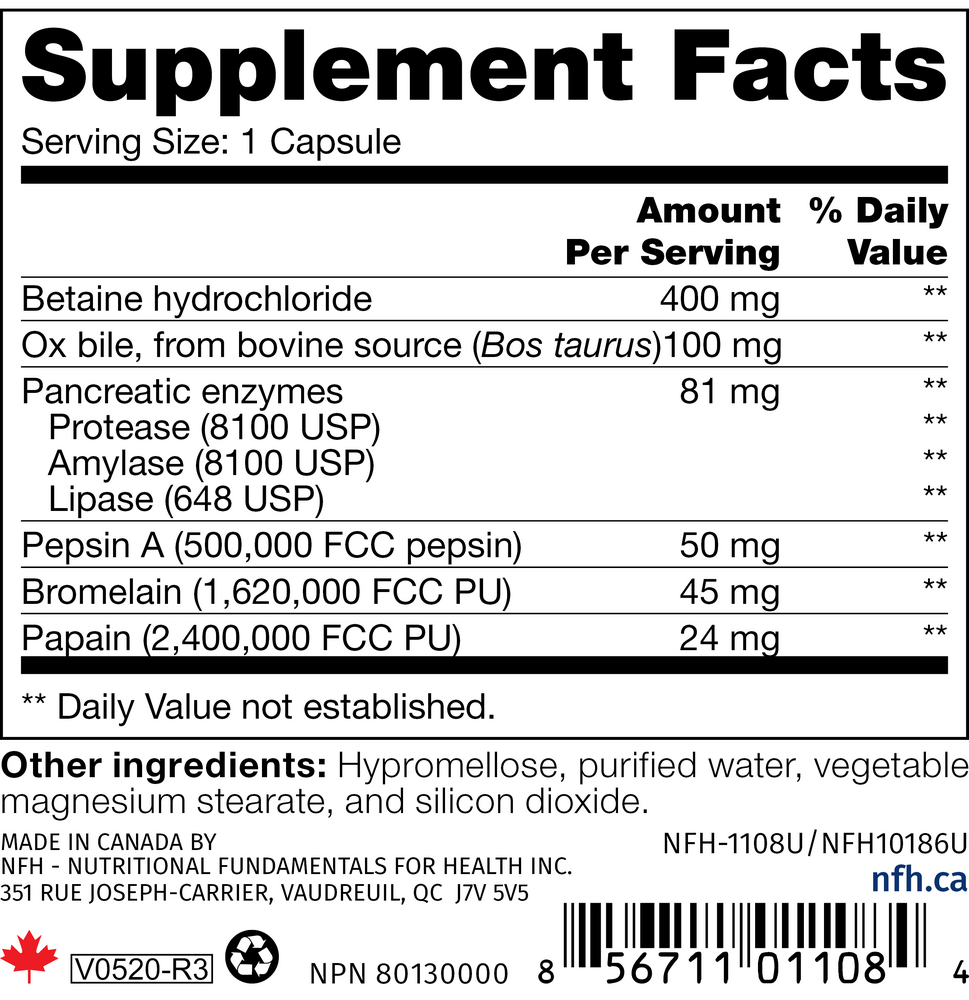 Nutritional Fundamentals for Health Digestive Enzymes SAP — view 3