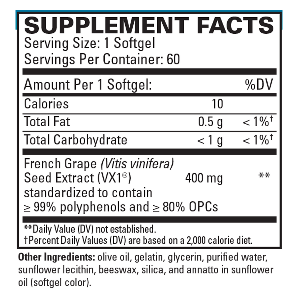 EuroMedica Clinical OPC® - 400mg French Grape Seed Extract VX1® — view 3