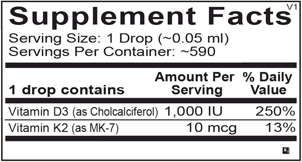 Ortho Molecular Products Vitamin D3 with K2 — view 3