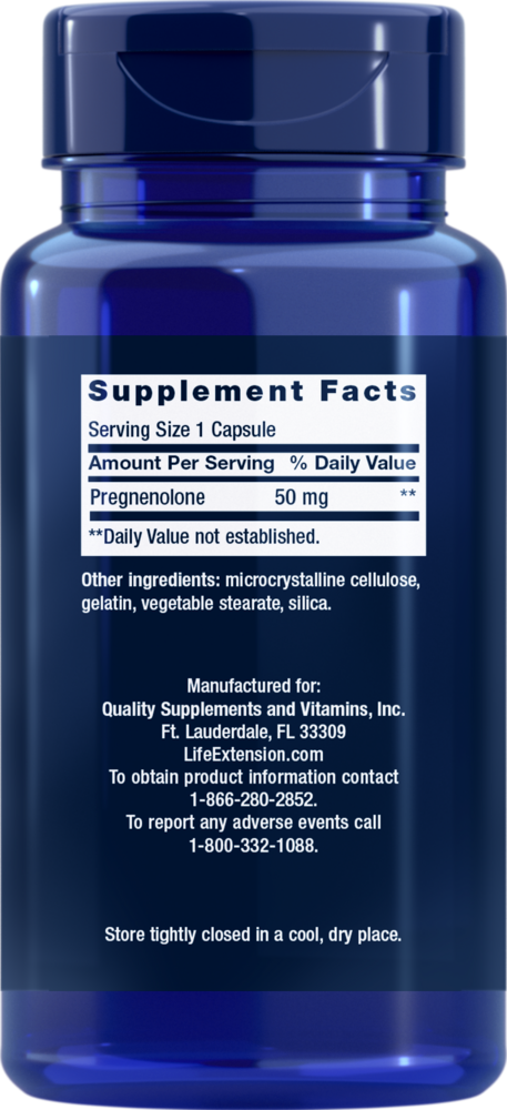 Life Extension Pregnenolone 50mg — view 3