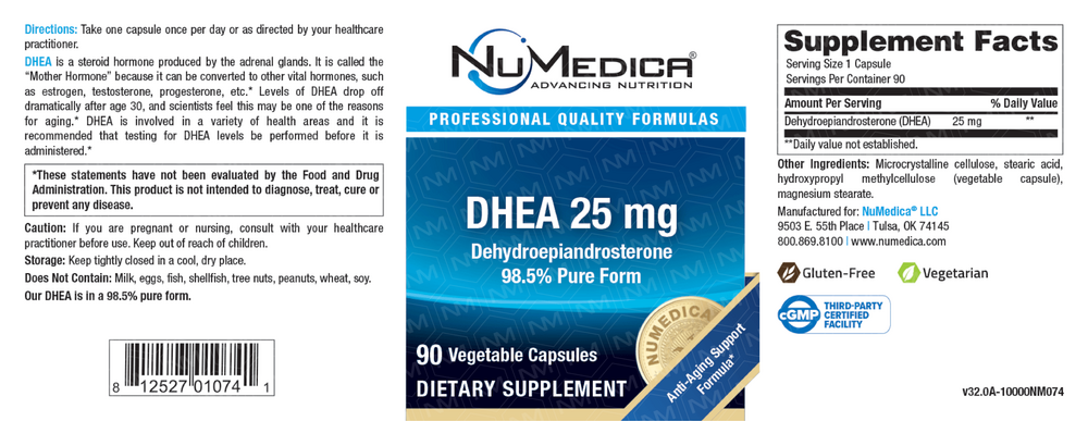 NuMedica DHEA 25mg — view 3