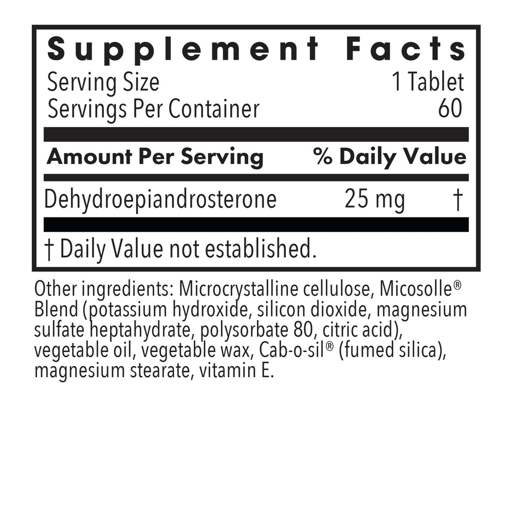 Allergy Research Group DHEA (micronized) 25 mg — view 3