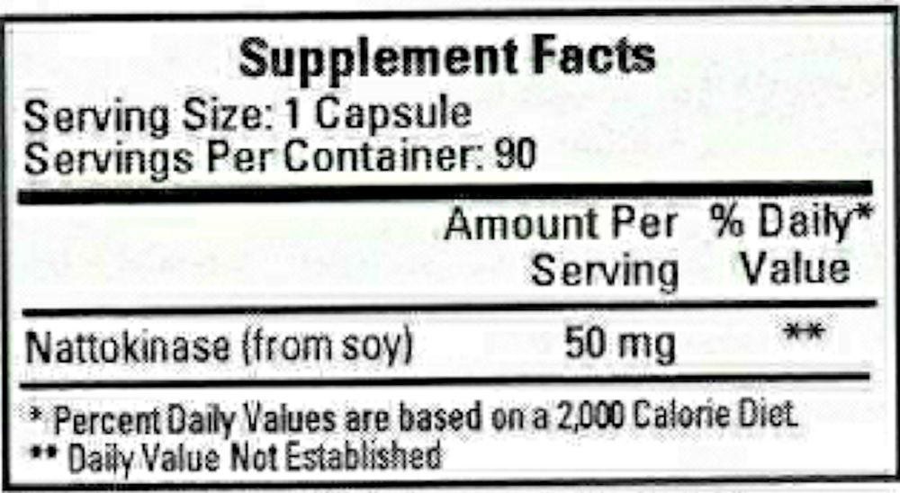 Ecological Formulas/Cardiovascular Research Nattokinase 50mg/1000FU — view 3