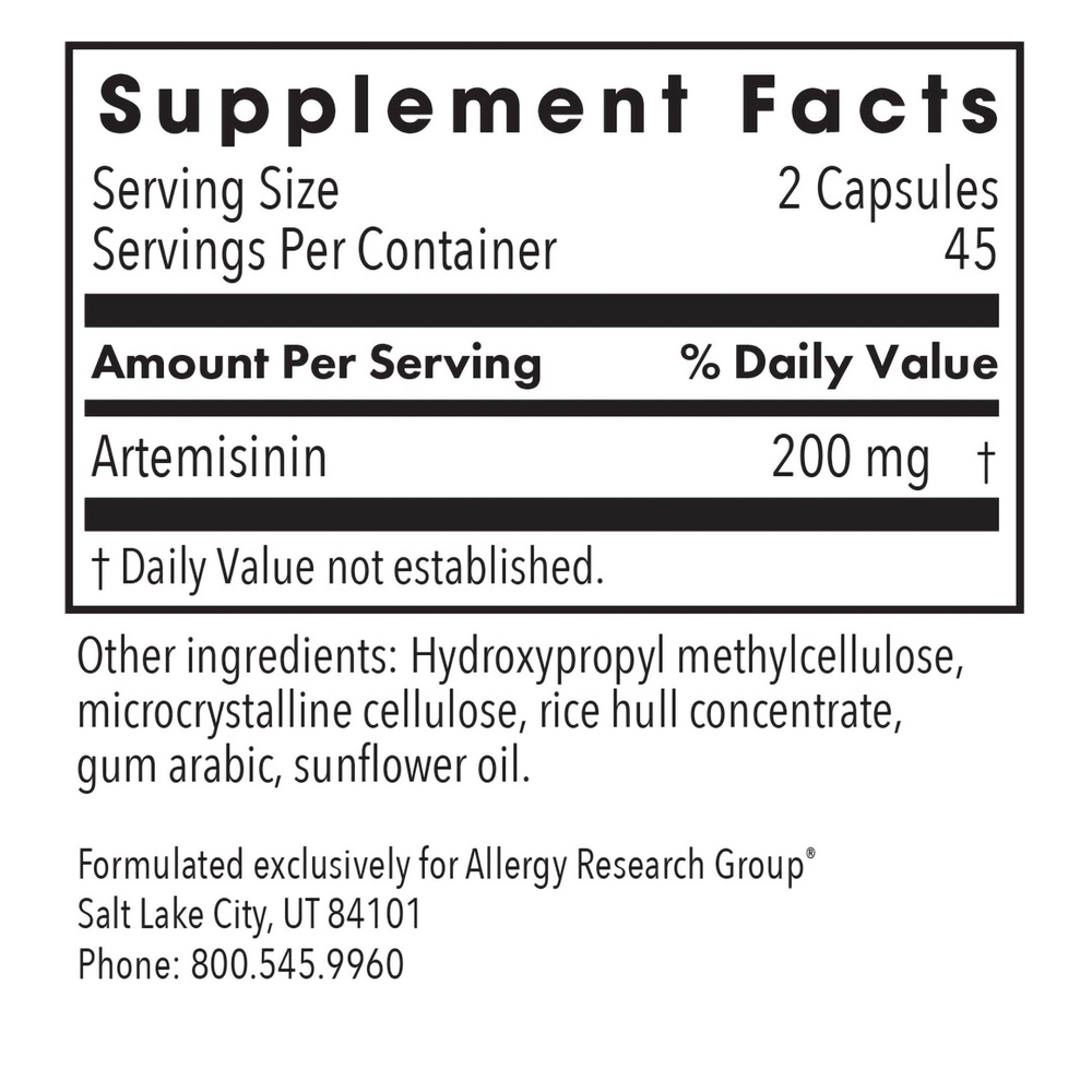 Allergy Research Group Artemisinin — view 3