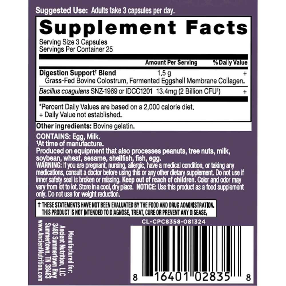 Ancient Nutrition Colostrum + Collagen Capsules, Gut & Immune System Health — view 3