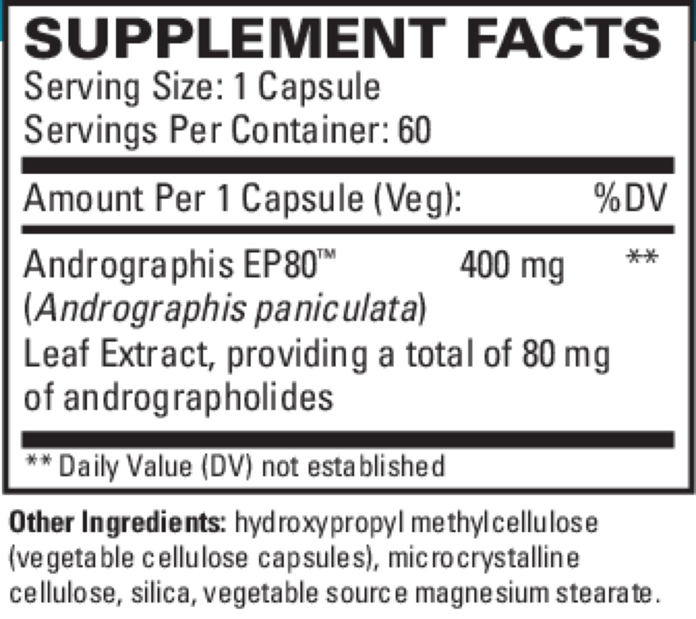 EuroMedica Andrographis EP80™ Extra Strength — view 3