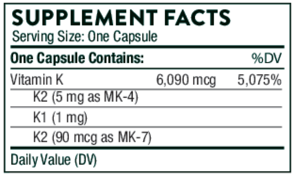 Thorne Vitamin K — view 3
