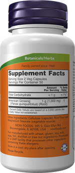 NOW Foods American Ginseng 500mg — view 3 — view 3