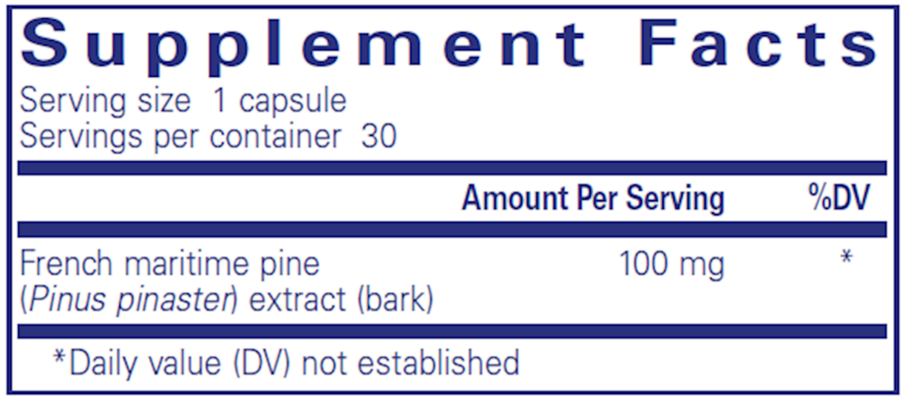 Pure Encapsulations Pycnogenol 100mg — view 3
