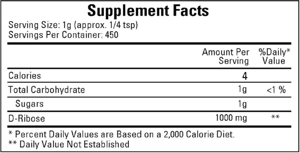 Ecological Formulas/Cardiovascular Research D-Ribose — view 3