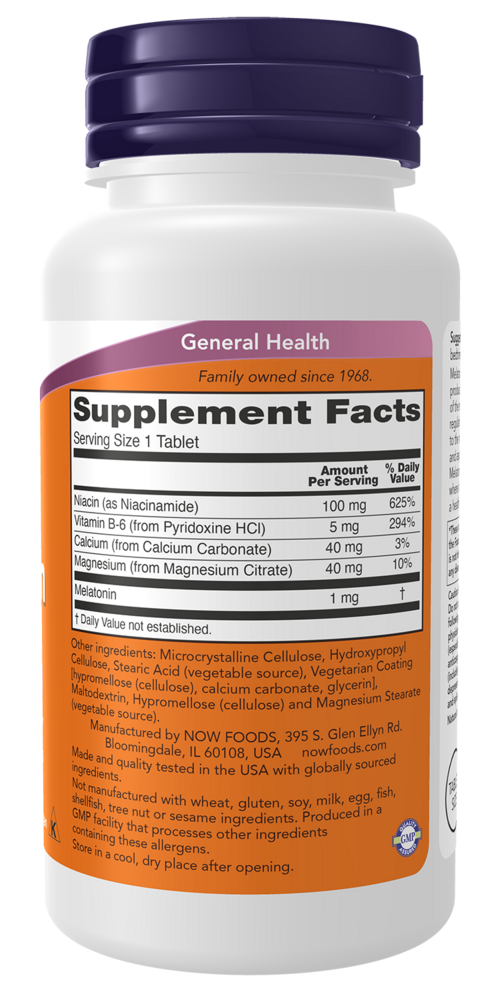 NOW Foods Melatonin 1mg — view 3