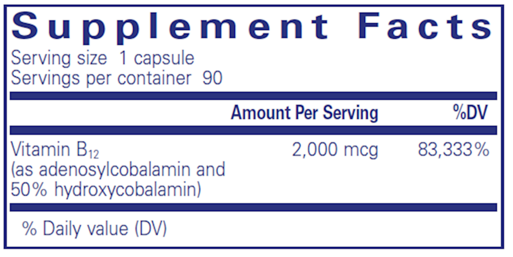 Pure Encapsulations Adenosyl/Hydroxy B12 — view 3