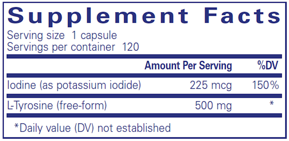 Pure Encapsulations Iodine & Tyrosine — view 3