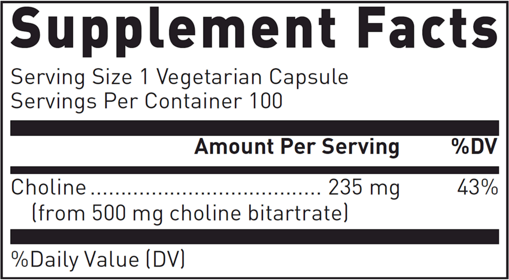 Douglas Labs Choline Bitartrate 500mg — view 3