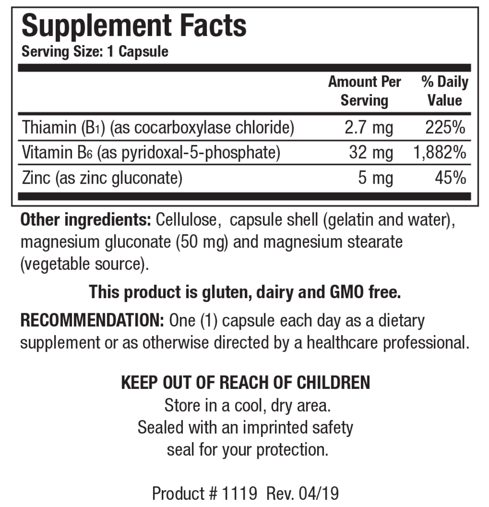 Biotics Research B6/B1 Plus Zinc — view 3
